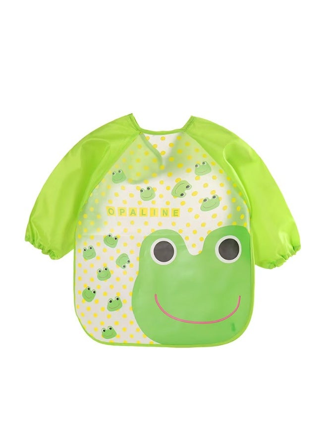Waterproof and washable nursing bib with long sleeves for infants and children - Image 4